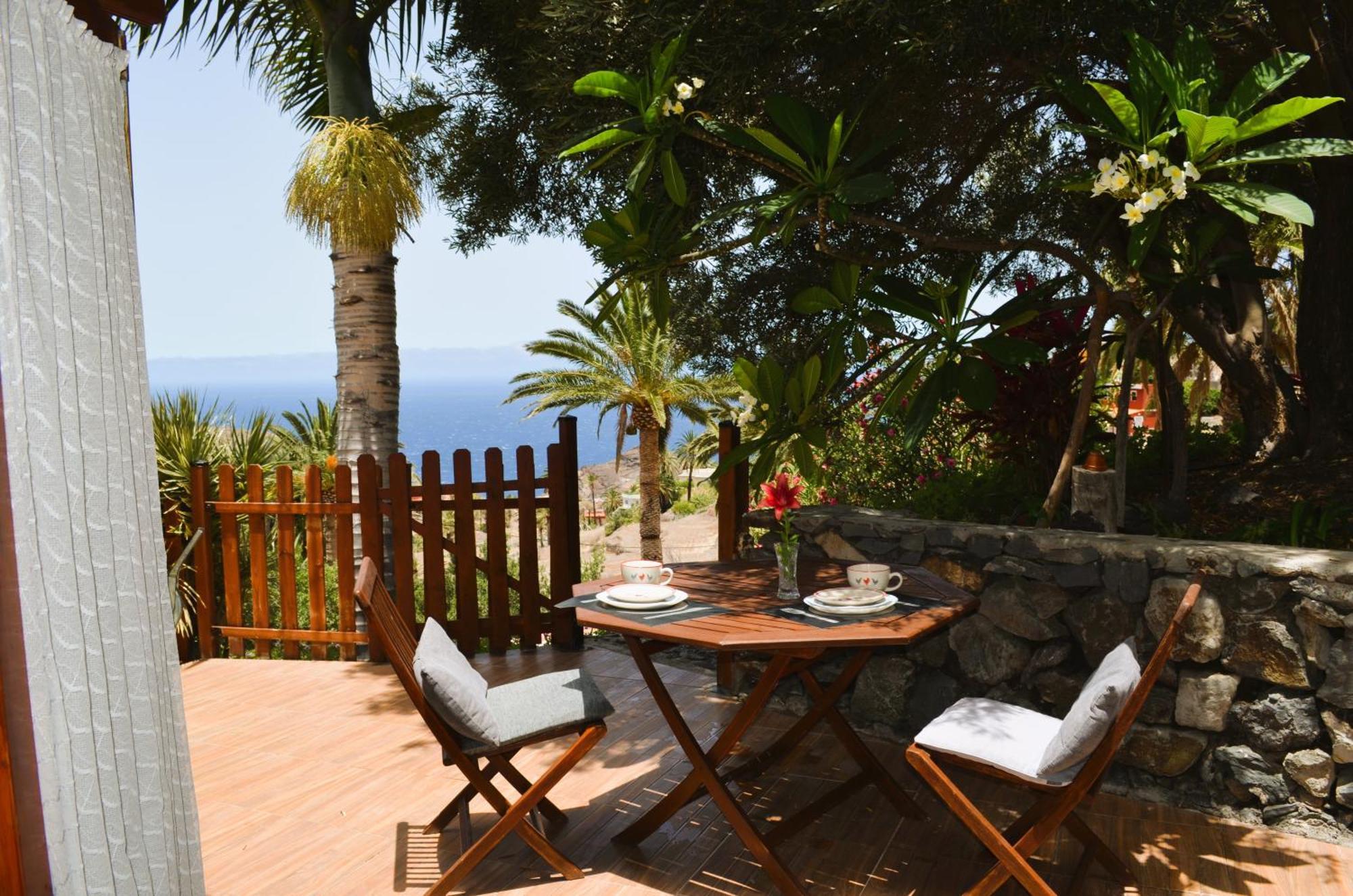 Cabana Los Palmeros, Vista Al Mar Y La Montana Alojera Exterior foto